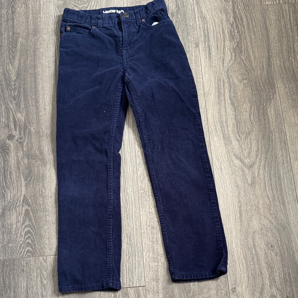 Lands' End Dark Blue Corduroy Trousers